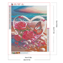 Load image into Gallery viewer, Seaside Rose Heart 40*50CM (canvas) Full Round Drill Diamond Painting
