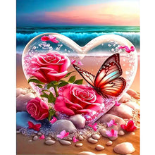 Load image into Gallery viewer, Seaside Rose Heart 40*50CM (canvas) Full Round Drill Diamond Painting
