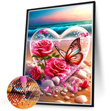 Load image into Gallery viewer, Seaside Rose Heart 40*50CM (canvas) Full Round Drill Diamond Painting
