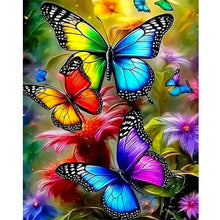 Load image into Gallery viewer, Butterfly And Flower 40*50CM (canvas) Full Round Drill Diamond Painting
