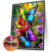 Load image into Gallery viewer, Butterfly And Flower 40*50CM (canvas) Full Round Drill Diamond Painting
