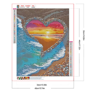 Love Sea 40*50CM (canvas) Full Round Drill Diamond Painting