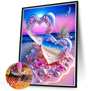 Love On The Beach 40*50CM (canvas) Full Round Drill Diamond Painting