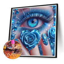 Load image into Gallery viewer, Blue Rose Eyes 40*40CM (canvas) Full Round Drill Diamond Painting
