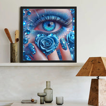 Load image into Gallery viewer, Blue Rose Eyes 40*40CM (canvas) Full Round Drill Diamond Painting
