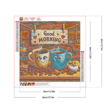 Load image into Gallery viewer, Good Morning Coffee 40*40CM (canvas) Full Round Drill Diamond Painting
