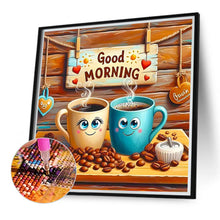 Load image into Gallery viewer, Good Morning Coffee 40*40CM (canvas) Full Round Drill Diamond Painting
