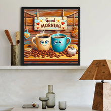 Load image into Gallery viewer, Good Morning Coffee 40*40CM (canvas) Full Round Drill Diamond Painting
