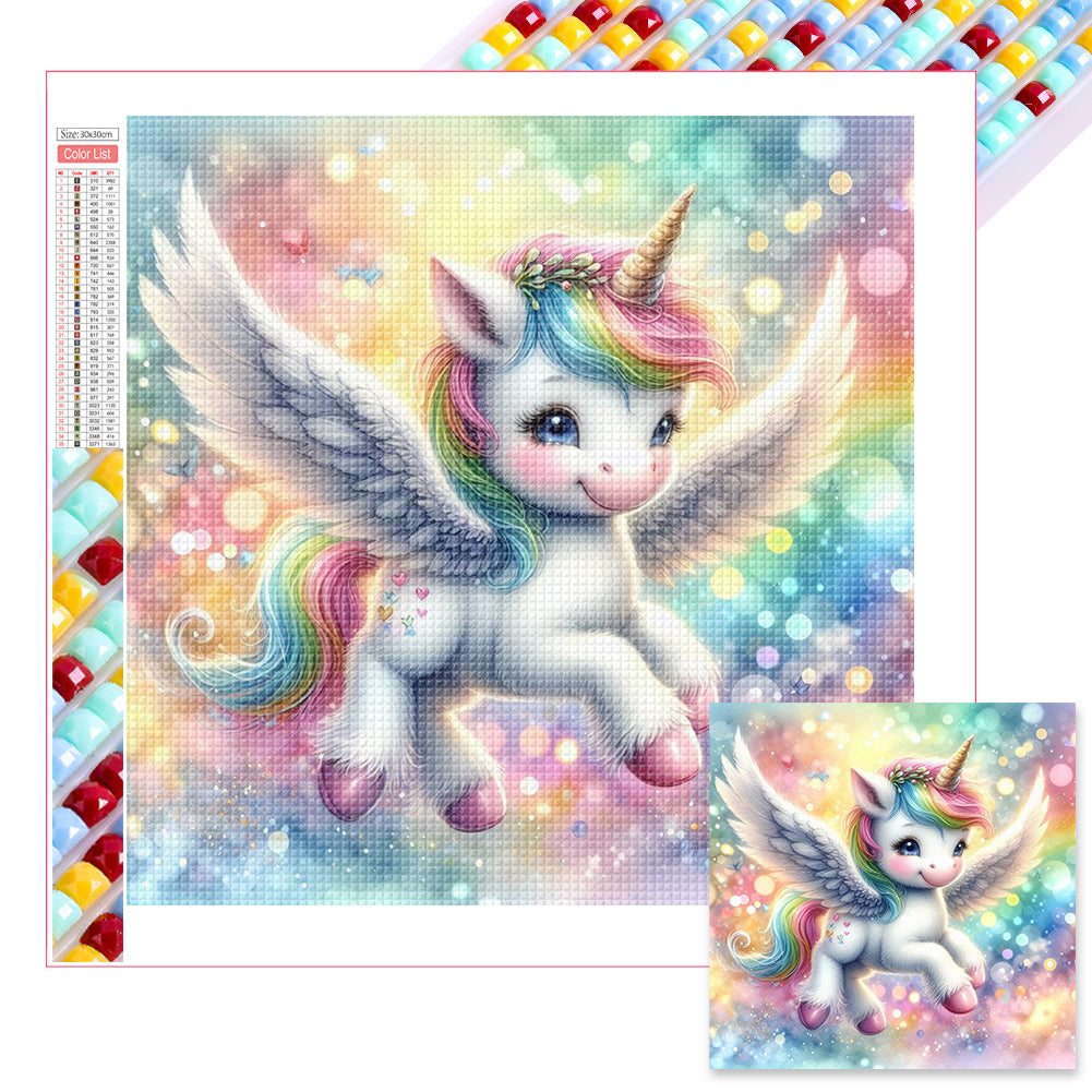 Unicorn 30*30CM (canvas) Full Square Drill Diamond Painting