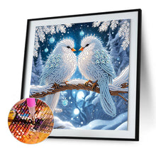 Load image into Gallery viewer, Winter Snow Scene Bird 30*30CM (canvas) Partial Special-Shaped Drill Diamond Painting
