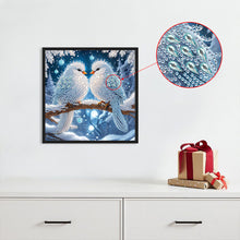 Load image into Gallery viewer, Winter Snow Scene Bird 30*30CM (canvas) Partial Special-Shaped Drill Diamond Painting
