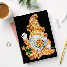 Load image into Gallery viewer, Special Shaped Sunflower Gnome Diamond Painting Journal Notebook for Adults
