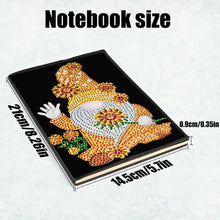 Load image into Gallery viewer, Special Shaped Sunflower Gnome Diamond Painting Journal Notebook for Adults
