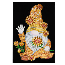 Load image into Gallery viewer, Special Shaped Sunflower Gnome Diamond Painting Journal Notebook for Adults
