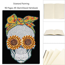 Load image into Gallery viewer, Special Shaped Skull Diamond Painting Journal Notebook for Students Adults
