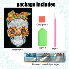 Load image into Gallery viewer, Special Shaped Skull Diamond Painting Journal Notebook for Students Adults
