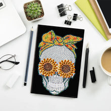 Load image into Gallery viewer, Special Shaped Skull Diamond Painting Journal Notebook for Students Adults
