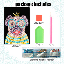 Load image into Gallery viewer, Special Shaped Puppy Diamond Painting Journal Notebook for Students Adults
