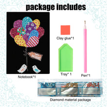 Load image into Gallery viewer, Special Shaped Balloon Diamond Painting Journal Notebook for Students Adults
