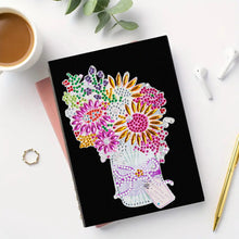 Load image into Gallery viewer, Special Shaped Flower Diamond Painting Journal Notebook for Students Adults
