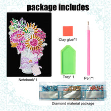 Load image into Gallery viewer, Special Shaped Flower Diamond Painting Journal Notebook for Students Adults
