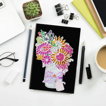 Load image into Gallery viewer, Special Shaped Flower Diamond Painting Journal Notebook for Students Adults
