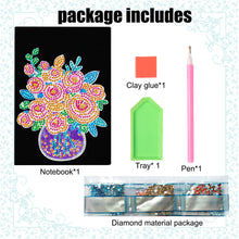 Load image into Gallery viewer, Special Shaped Flower Diamond Painting Journal Notebook for Students Adults
