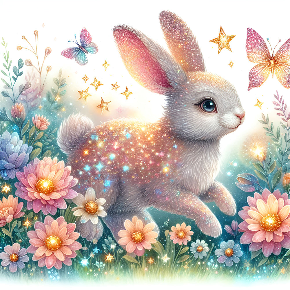 Rabbit 30*30CM (canvas) Full Round Drill Diamond Painting