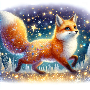 Fox 30*30CM (canvas) Full Round Drill Diamond Painting