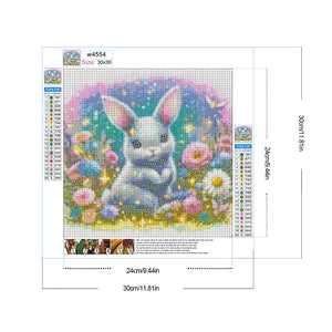 Rabbit 30*30CM (canvas) Full Round Drill Diamond Painting