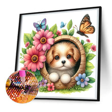 Load image into Gallery viewer, Dogs And Flowers 30*30CM (canvas) Full Round Drill Diamond Painting
