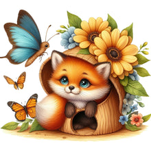 Load image into Gallery viewer, Fox And Flowers 30*30CM (canvas) Full Round Drill Diamond Painting
