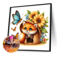 Load image into Gallery viewer, Fox And Flowers 30*30CM (canvas) Full Round Drill Diamond Painting
