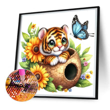 Load image into Gallery viewer, Tiger And Flowers 30*30CM (canvas) Full Round Drill Diamond Painting
