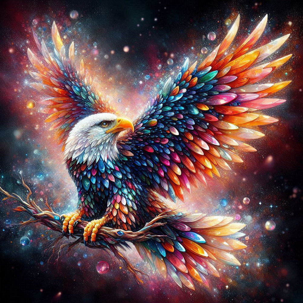 Jewel Eagle 30*30CM (canvas) Full Round Drill Diamond Painting