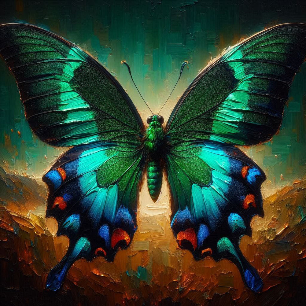 Butterfly 30*30CM (canvas) Full Round Drill Diamond Painting