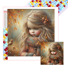 Load image into Gallery viewer, Little Girl With Falling Autumn Leaves 40*40CM (canvas) Full Square Drill Diamond Painting
