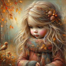 Load image into Gallery viewer, Little Girl With Falling Autumn Leaves 40*40CM (canvas) Full Square Drill Diamond Painting
