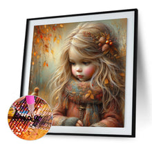 Load image into Gallery viewer, Little Girl With Falling Autumn Leaves 40*40CM (canvas) Full Square Drill Diamond Painting
