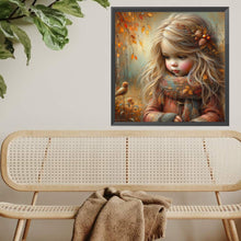 Load image into Gallery viewer, Little Girl With Falling Autumn Leaves 40*40CM (canvas) Full Square Drill Diamond Painting
