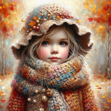 Load image into Gallery viewer, Little Girl With Falling Autumn Leaves 40*40CM (canvas) Full Square Drill Diamond Painting
