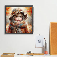 Load image into Gallery viewer, Little Girl With Falling Autumn Leaves 40*40CM (canvas) Full Square Drill Diamond Painting
