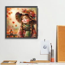 Load image into Gallery viewer, Little Girl With Falling Autumn Leaves 40*40CM (canvas) Full Square Drill Diamond Painting
