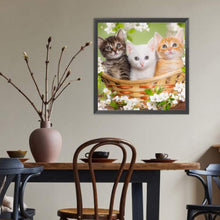 Load image into Gallery viewer, Three Cats 40*40CM (canvas) Full Round Drill Diamond Painting
