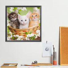 Load image into Gallery viewer, Three Cats 40*40CM (canvas) Full Round Drill Diamond Painting
