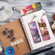 Load image into Gallery viewer, 3Pcs Special Shape Flowers Butterfly Diamond Painting Bookmark for Book Lovers
