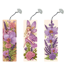 Load image into Gallery viewer, 3Pcs Special Shape Orchid Fairy Diamond Painting Bookmark for Book Lovers
