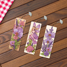 Load image into Gallery viewer, 3Pcs Special Shape Orchid Fairy Diamond Painting Bookmark for Book Lovers
