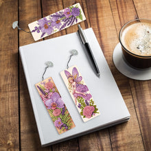 Load image into Gallery viewer, 3Pcs Special Shape Orchid Fairy Diamond Painting Bookmark for Book Lovers
