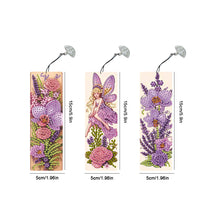 Load image into Gallery viewer, 3Pcs Special Shape Orchid Fairy Diamond Painting Bookmark for Book Lovers
